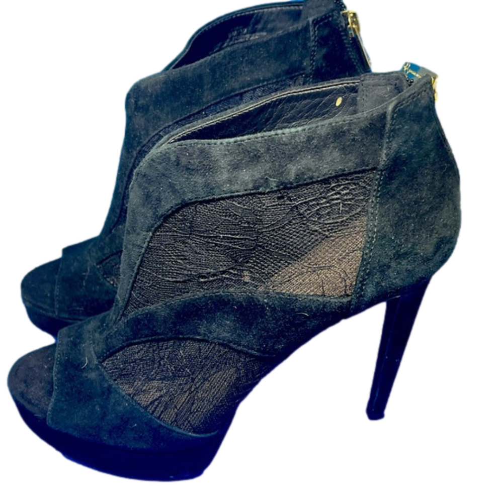 Black Jessica Simpson Peep Toe Booties size 9